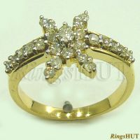 14 K / 18 K Diamond Gold Ring, Diamond Ring, Ladies Ring, Diamond Jewelry
