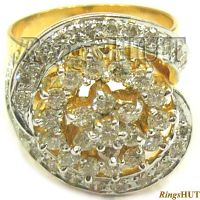 Natural Diamond Gold Ring, Ladies Ring, 14 K Diamond Gold Jewelry