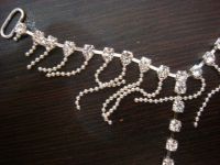 hot fix rhinestone pendents chain