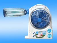 Sell Rechargeable Fan with Emergency Fluorescent Lamp(1218)
