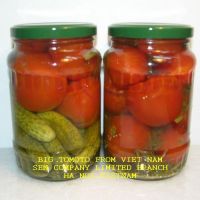pickled cucumber, cherry tomatoes