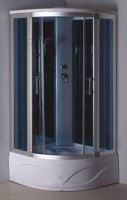 sell fan-shaped blue glass steam shower
