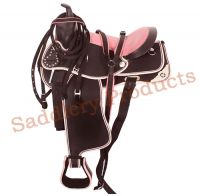 Pink Western Show Horse Synthetic Saddle - WS-013
