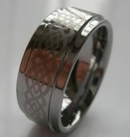 Sell tungsten ring with  laser caved 2