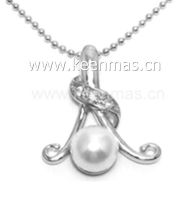 Sell fashion 925 sterling silver necklace with fresh water pearl