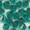 3mm, 4mm, 5mm, 6mm, 8mm Blue Zircon Crystal Bicone Beads