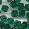 3mm, 4mm, 5mm, 6mm, 8mm Emerald Crystal Bicone Beads