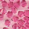3mm, 4mm, 5mm, 6mm, 8mm Rose Crystal Bicone Beads