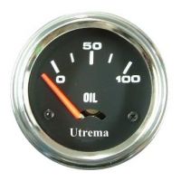 Auto Oil Pressure Gauge 100psi chrome bezel, UT82111
