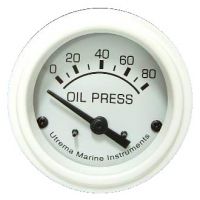 Auto White Marine Oil Pressure Gauge, UT85011W