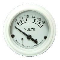 Auto White Marine Voltmeter 8-18 volts, UT85066W