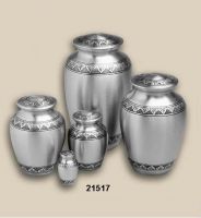 Pewter Leaves Brass Cremation  Urn