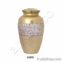 Mother of Pearl Brass Cremation Urn