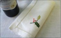 Hand Embroidery Table Napkin Christmas