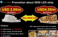 Sell DC12V flexible 15lm 5050 led strip (USD2.95/M)