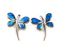 Sell fashion sterling silver opal butterfly earring 22OP0170