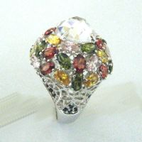 Sell sterling silver ring with CZ stone