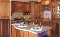 America Cherry Wood Kitchen Cabinet Units