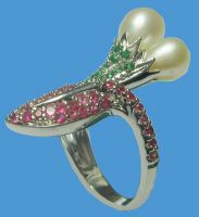 Sell Sterling Silver W/ Pearls Ring - JW0147