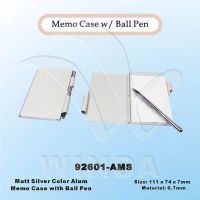 Sell Matt Silver Aluminum Memo Case with Ball Pen