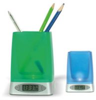 LCD Clock with penholder