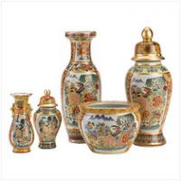 Asian Palace Vase Ensemble/ Set of 5