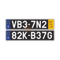 Europe License Plate (Euro Car Plate)