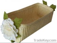 straw storage package box with flower