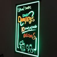 fluorescent led writing panel with sparkle light