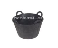 Sell rubber bucket, recycle rubber pail, heavy duty container