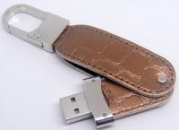 Beautiful pu leather usb flash drive disk promotional gift key holder for men