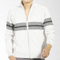 Goyo mens cashmere high-neck cardigan sweater