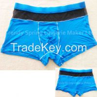 Sell CHEAP!--Fashion Men's Boxer Shorts with Transparent Mesh Fabric