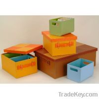 Sell faux leather storage boxes