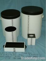 Sell faux leather laundry bin