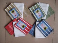 Sell yarn dyed  tea towel 3 set