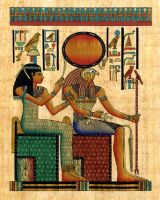 Akhnaton Papyrus Painting