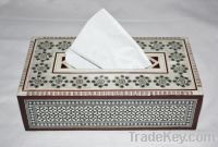 Mother Of Pearl Inlaid Tissue Box