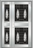 Sell stainless steel door/steel security door/tempered glass door