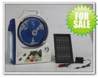 Solar Rechargeable Fan with LED Light(9"-I)