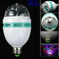 E27 3W Colorful Rotating RGB 3w LED Spot Light Bulb Lamp for Chrismas Party