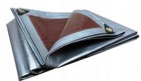 100-260g Brown/sliver color , virgin materials PE waterproof tarpaulin , Rain cover