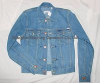 Wrangler vintage jean coat jacket sz 42 wool Lined