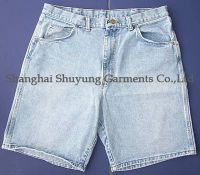 Mens WRANGLER Classic Fit Denim Blue Jean Shorts
