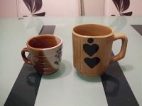 Porcelain Mug, Hand-printed Mug