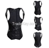 2015 New Sexy Black Underbust Corset Woman Bustier Shaper 2045 S-2X