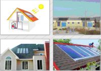 flat plate solar water heating system for villa