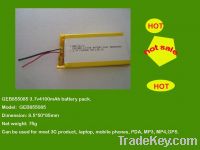 Sell polymer lithium battery pack GEB855085