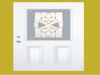 Sell 2 panel half view glass door, residential  door, interior door,