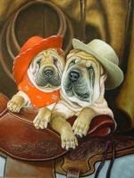 Sell pet oil painting, dog oil on canvas, animal oil art, dog protrait